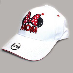 Disney Jerry Leigh Women's Minnie Mouse Mom Baseball Cap White